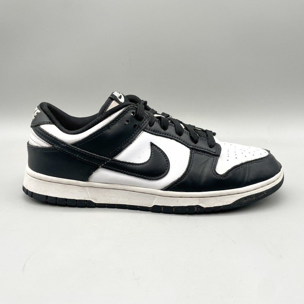 Nike Mens 10.5 Dunk Low Retro Panda Sneakers White Black Monochrome Streetwear